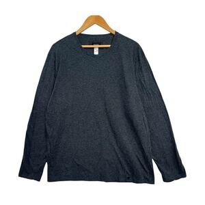 Hanro Night And Day Shirt Mens XXL Gray Pullover Long Sleeve Tee Cotton Crew